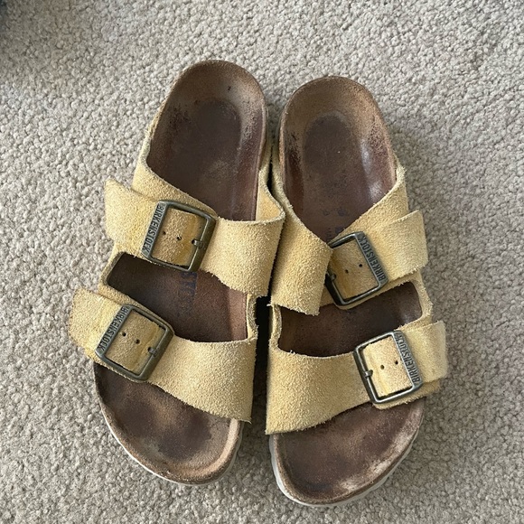 Birkenstock | Shoes | Mustard Birkenstock Sandals | Poshmark